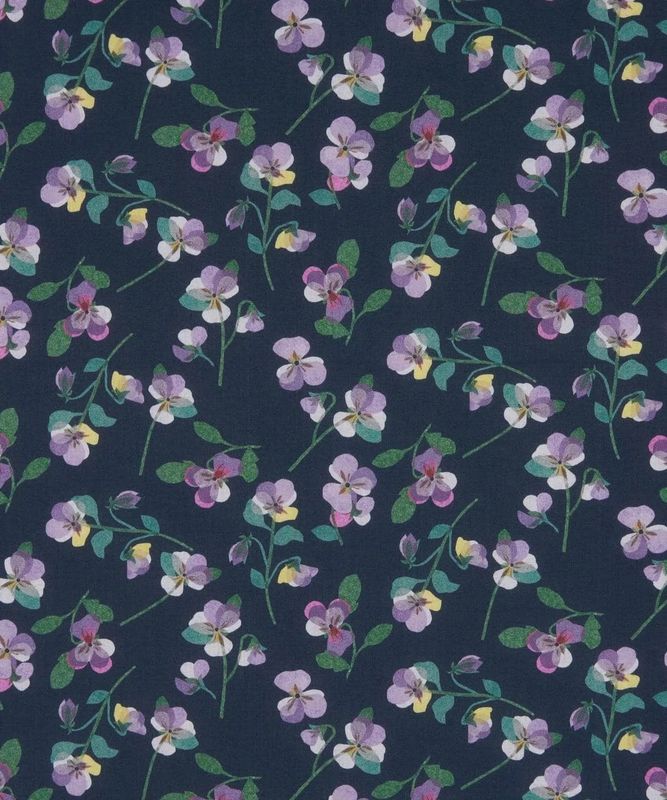 Liberty Tana Lawn / Pansy Scatter B / 25cm