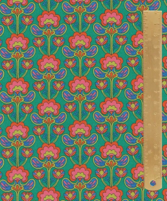 Liberty Tana Lawn - Floral Rebellion / Peacock Posy A / 25cm