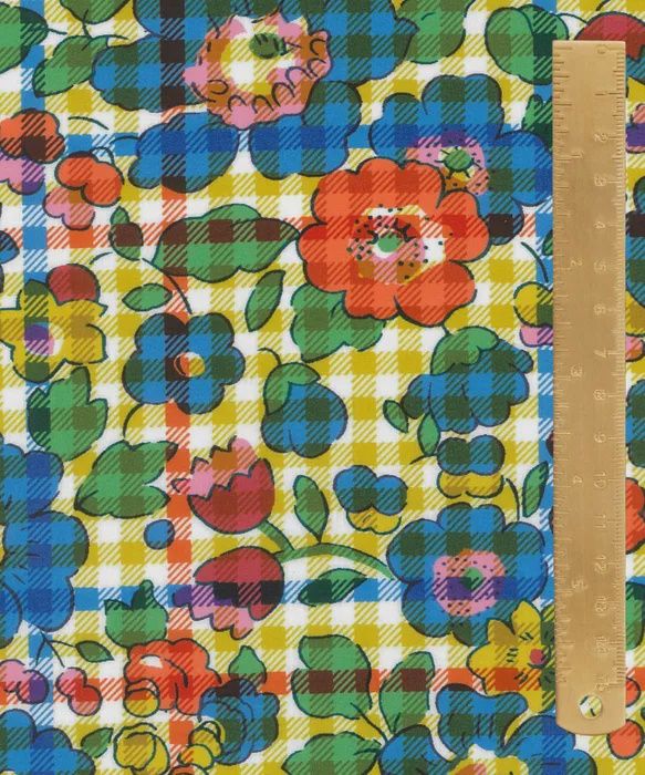 Liberty Tana Lawn - Floral Rebellion / Betsy Check C / 25cm