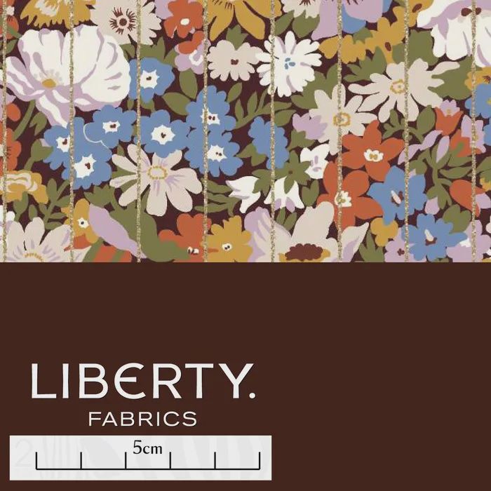 Liberty Tana Lawn / Metallic - Thorpe Stripe C / 25cm