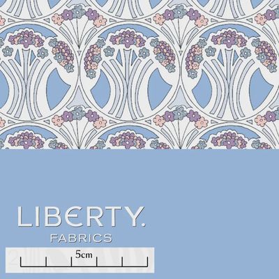 Liberty Tana Lawn / Metallic - Mauverina B / 25cm