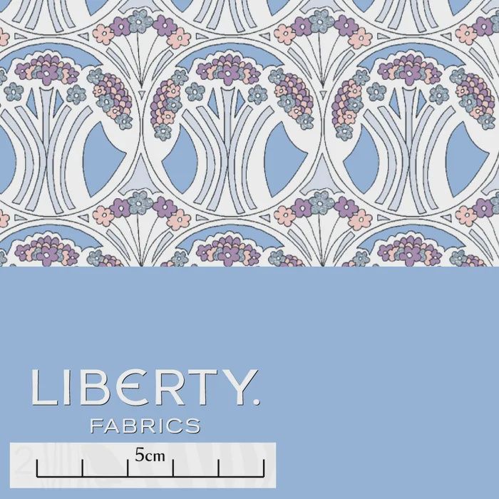 Liberty Tana Lawn / Metallic - Mauverina B / 25cm