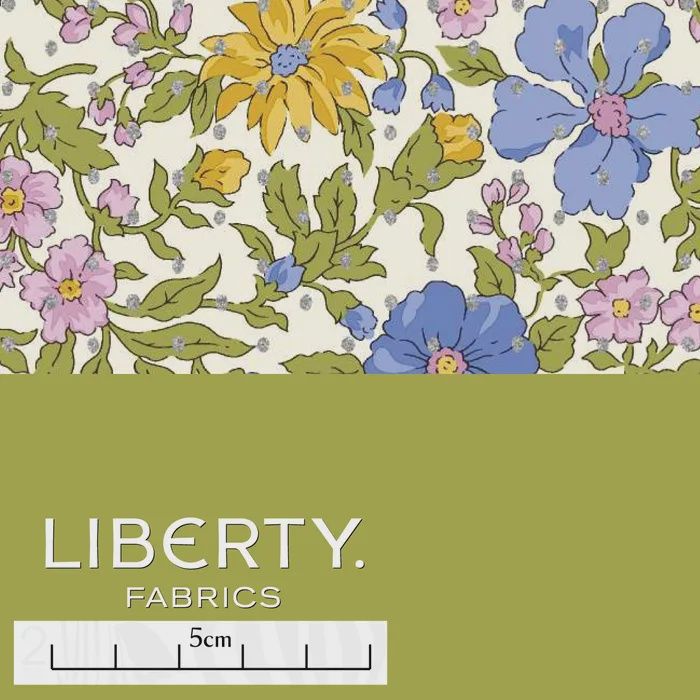 Liberty Tana Lawn / Metallic - Larissa Rose Spot B / 25cm