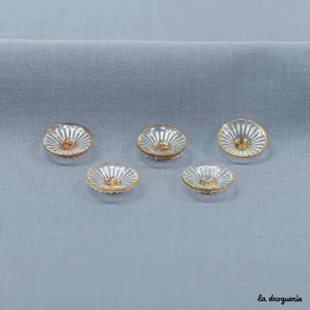Glass Buttons &quot;Fleurette&quot; 14mm