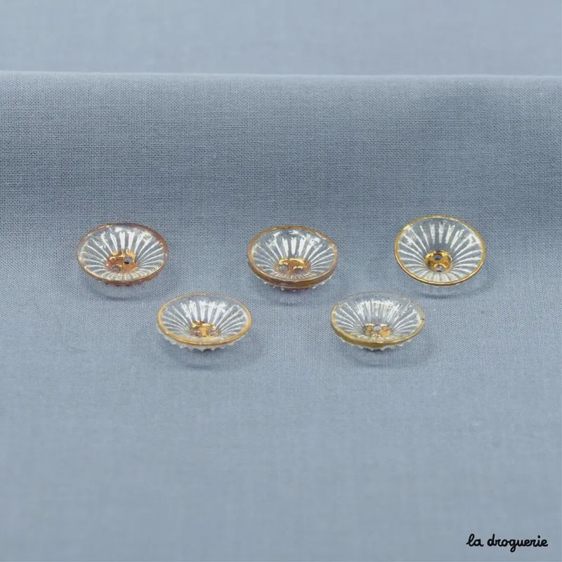Glass Buttons &quot;Fleurette&quot; 14mm
