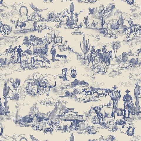 Devonstone Toile De Jouy Cowboy - 25cm