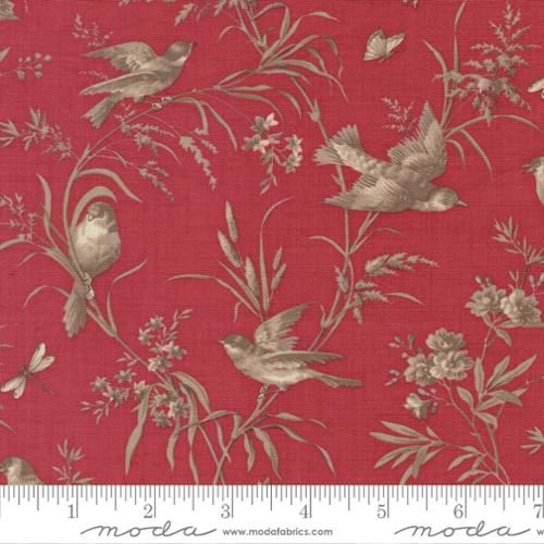 French General Joie De Vivre / Moineau Florals Birds Red /  25cm