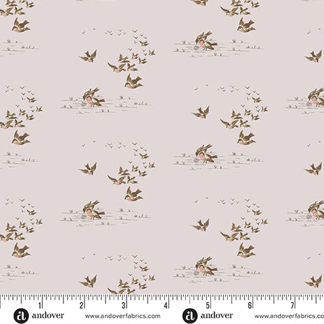 Ayla /  Flying Birds - Lavender / Per 25cm