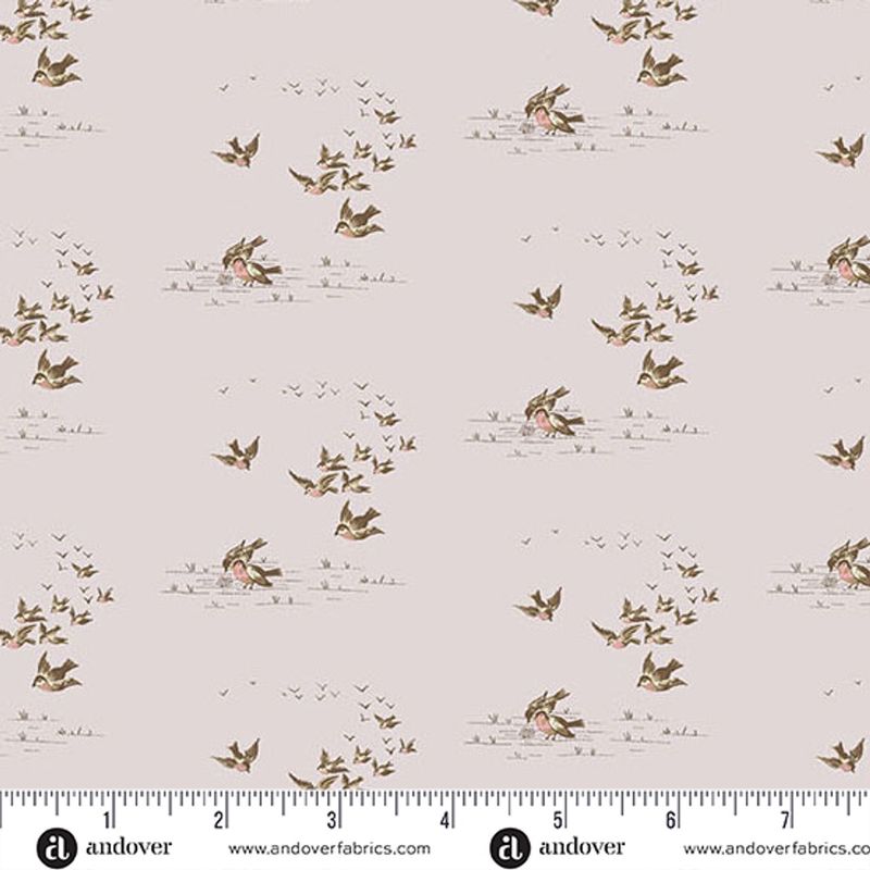 Ayla /  Flying Birds - Lavender / Per 25cm