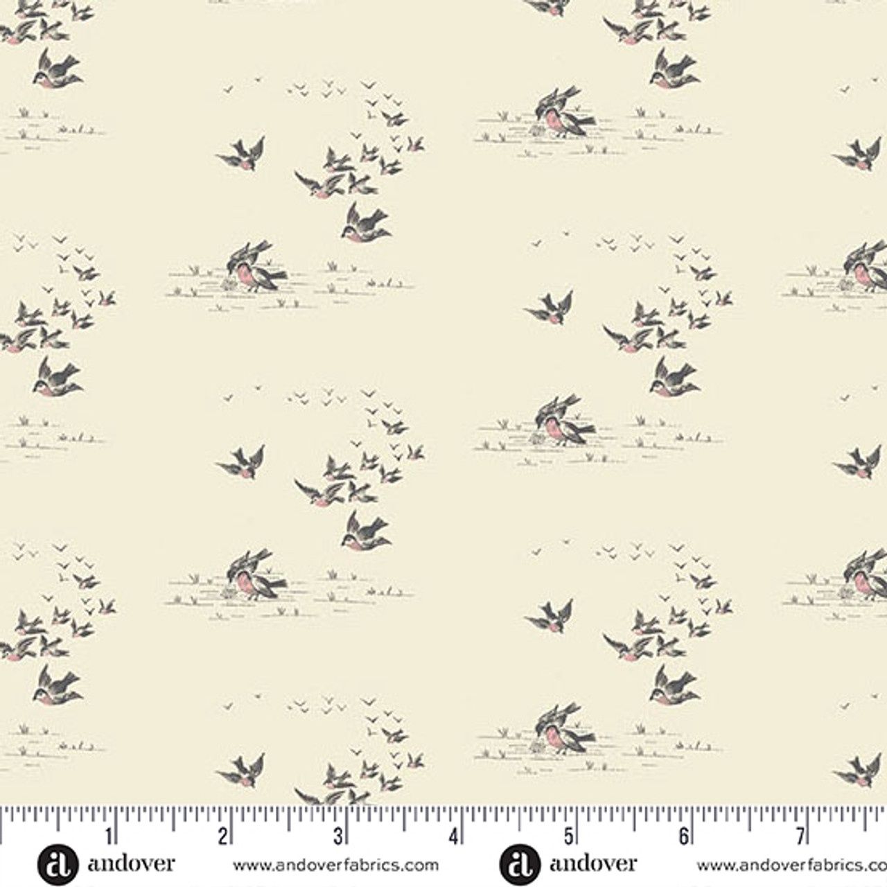 Ayla / Flying Birds - Grain / Per 25cm