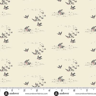 Ayla / Flying Birds - Grain / Per 25cm