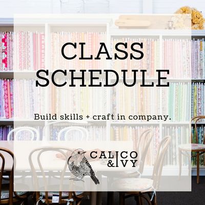 Calico &amp; Ivy Class Timetable Download