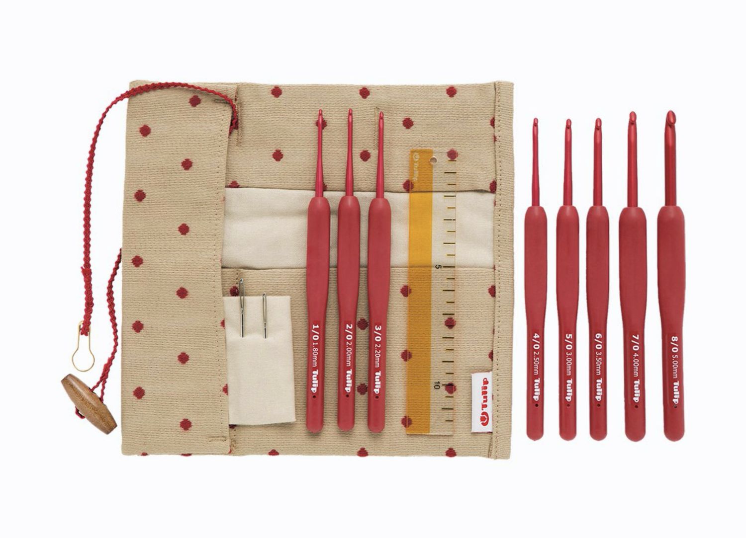 Tulip Etimo Red Crochet Hook Set
