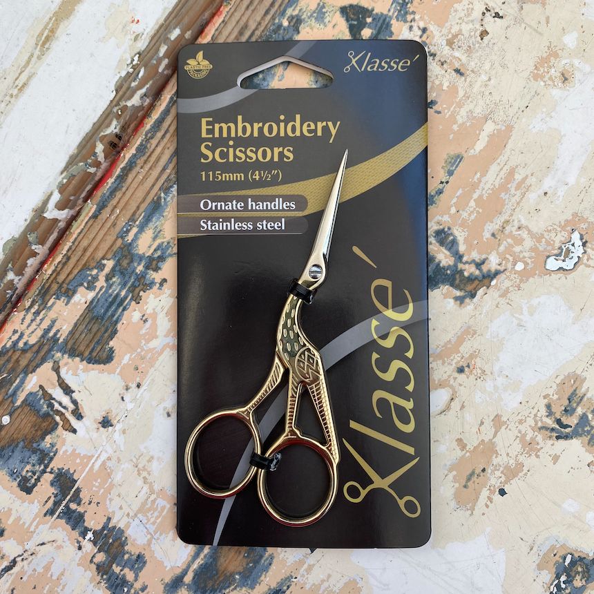 Klasse Embroidery Scissors Stork / 4.5"