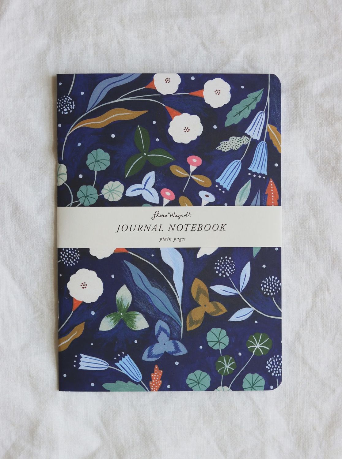 Flora Waycott A5 Journal Notebooks, Pattern: Dark Blue Garden