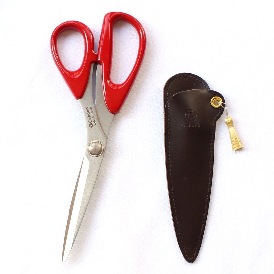 Cohana Seki Sewing Shears, Colour: Red (Shunuri)