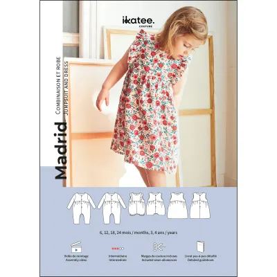 IKatee / Madrid Jumpsuit or Dress Pattern / 6M - 4Y
