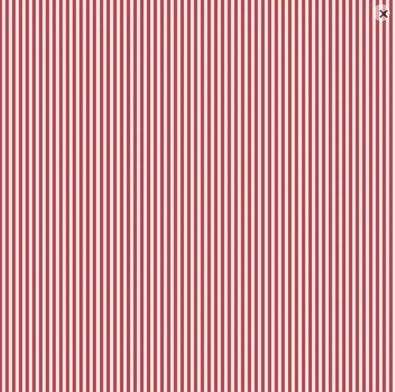 L'uccello Linen - Comptoir De Toile / Red Stripe - 25cm