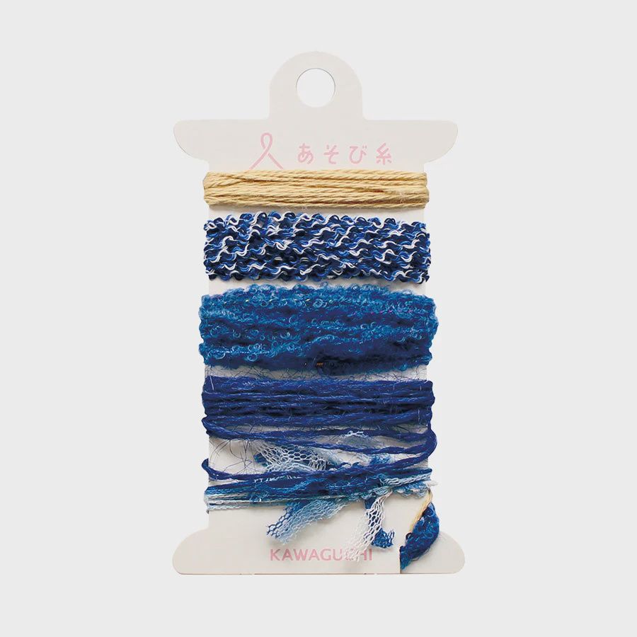 Asobi ITO Pokeori Mini Loom Thread, Colour: Blue