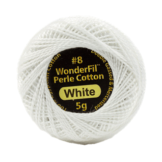 Wonderfil Perle 8 Threads - Plain, Title: EZ100 White