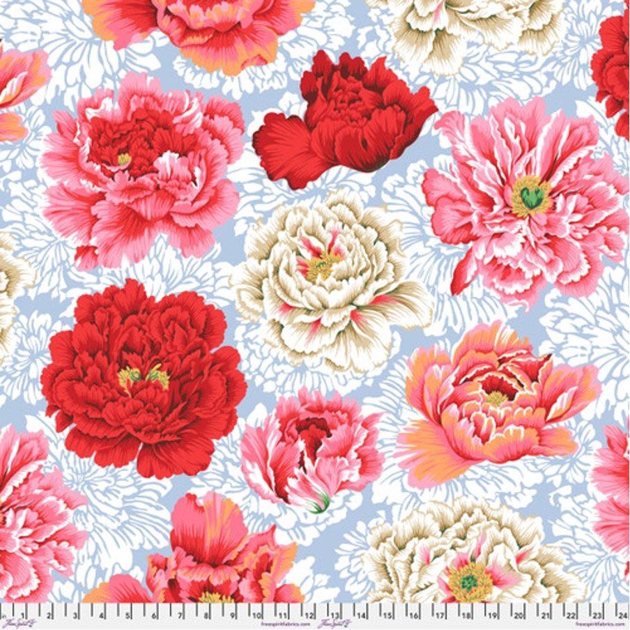 Kaffe 108" Wideback - Brocade Peony / Natural - 25cm