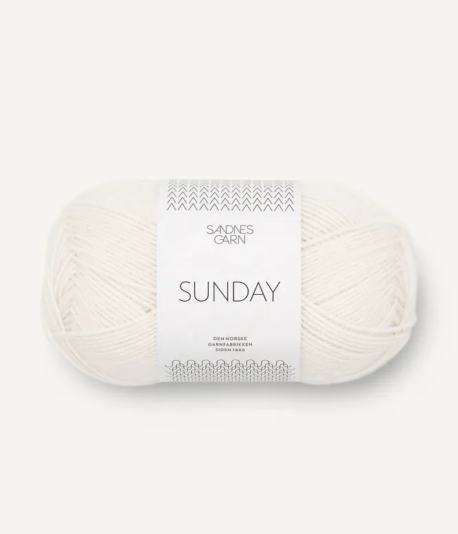 Sandnes Garn / Sunday Sandnes Garn / Sunday, Colour: Optic White 1001, Weight: 50g