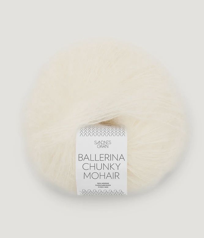 Sandnes Garn Ballerina Chunky Mohair, Colour: 1012 White
