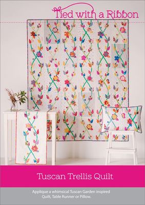 Tuscan Trellis Quilt Pattern / Tied with a Ribbon