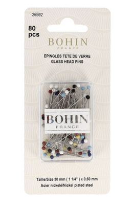 Bohin Glass Head Pins (80)