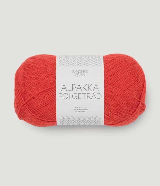 Sandnes Garn / Alpakka Følgetråd, Colour: 4018 Scarlet Red