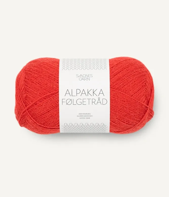 Sandnes Garn / Alpakka Følgetråd, Colour: 4018 Scarlet Red