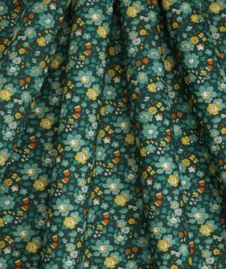 Liberty Tana Lawn - Betsy Meadow D (Dark Green)- 25cm