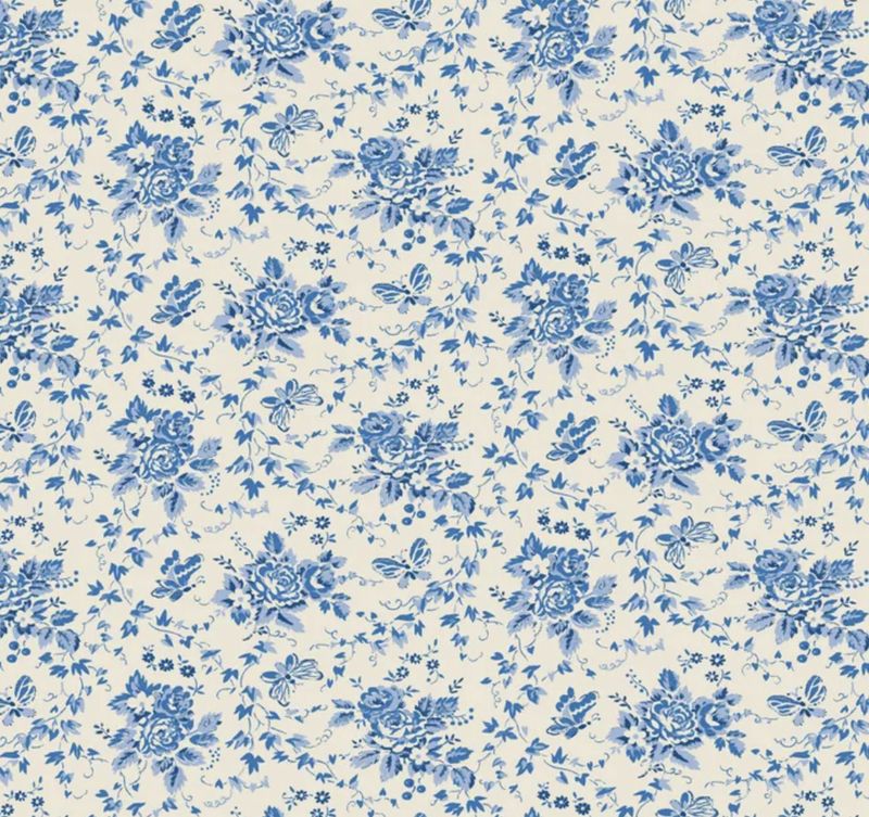 Milkwood - DV6744 Blue Floral w Butterfly - 25cm