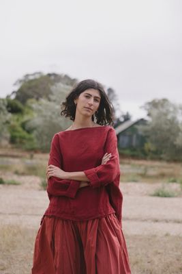 Metta - Sailor Boxy Top - Lightweight Linen