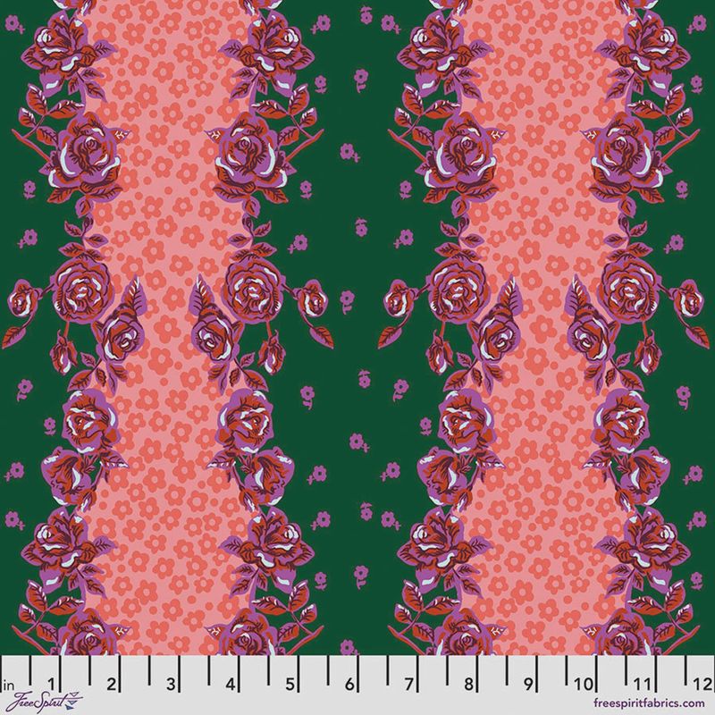 Mon Jardin - Rose Stripe / Forest - 25cm