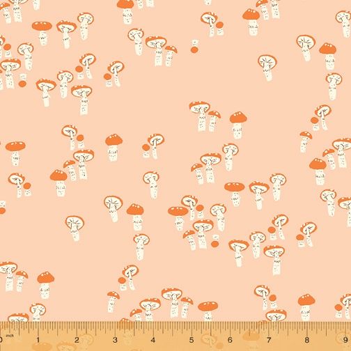 Heather Ross Far Far Away - Mushrooms / Pink - 25cm