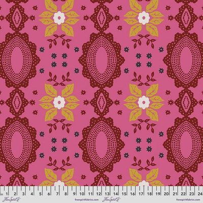 Folk Heart - Flocked / Coral - 25cm