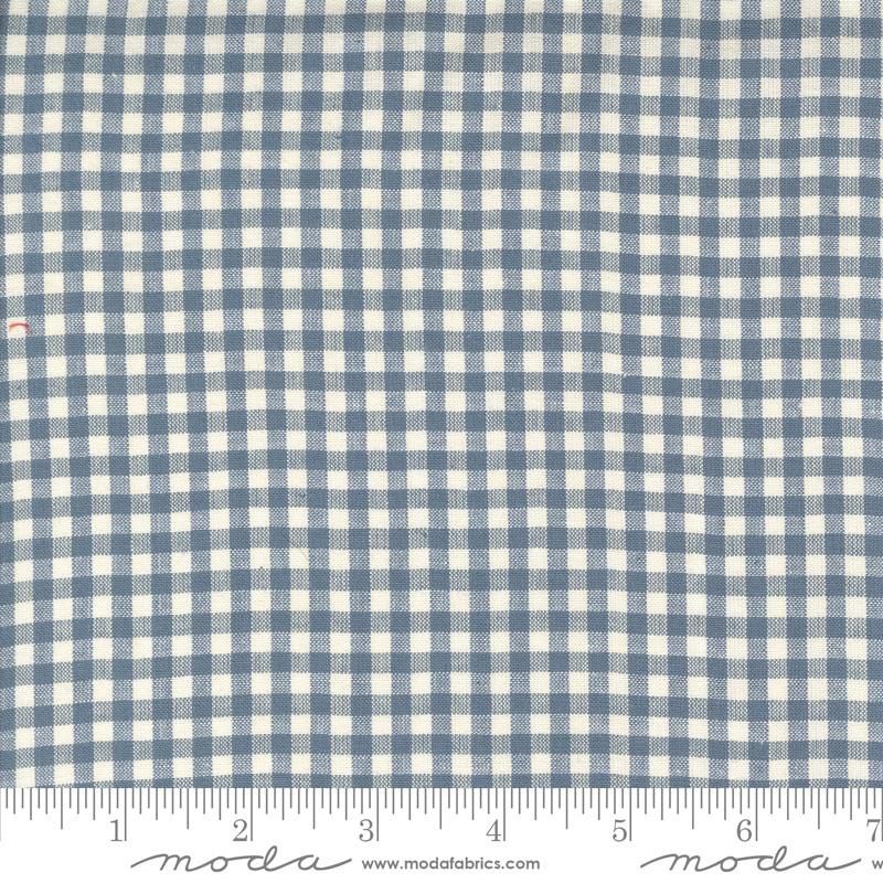 French General Woven Gingham / Woad Pearl / 25cm