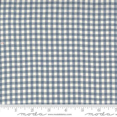 French General Woven Gingham / Woad Pearl / 25cm