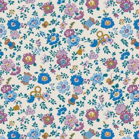Liberty Lasenby Cotton / Tudor Celebration - Haberdashery Floral A / 25cm