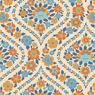 Tilda Wallflower Range / Bianca / Blue / per 25cm