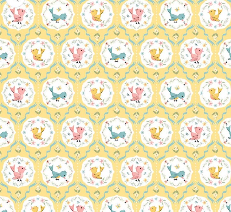 Poppie Cotton Finding Wonder / Tweeting - Yellow / 25cm