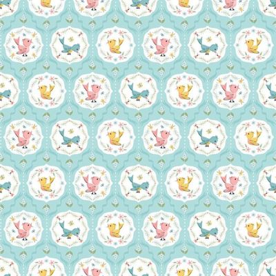 Poppie Cotton Finding Wonder / Tweeting - Blue / 25cm