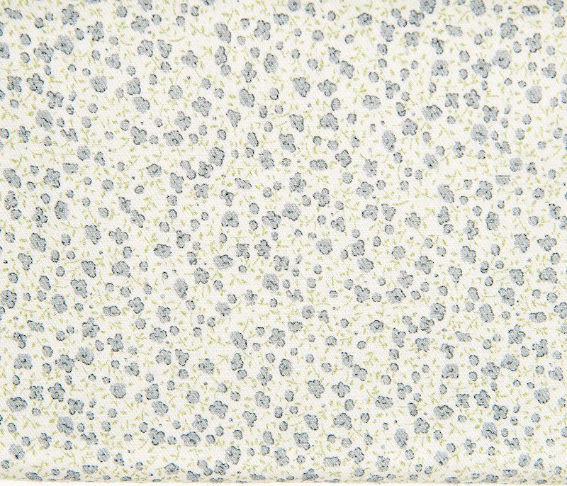 Baby Flower Cotton / La Ta Te / Grey &amp; Pale Green / per 25cm