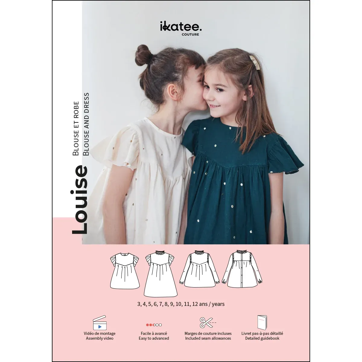 IKatee / Louise Blouse/Dress Pattern / Kids