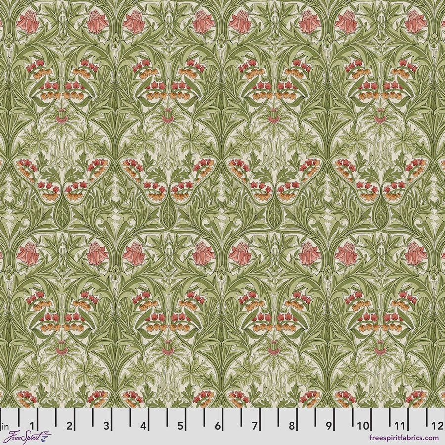Morris &amp; Co / Emery Walker / Bluebell Leaf Green / Per 25cm