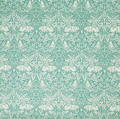 Morris &amp; Co / Standen / Brer Rabbit Teal / Per 25cm