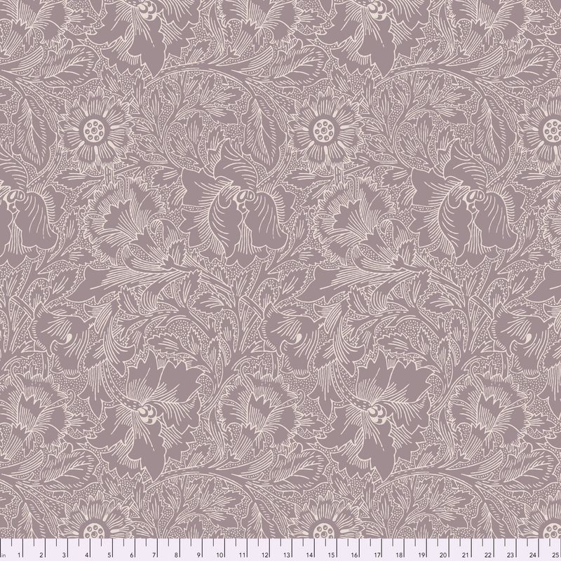 Morris &amp; Co / Standen / Poppy Lavender / Per 25cm