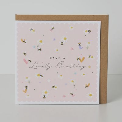 Daisies &amp; Bees on Pink