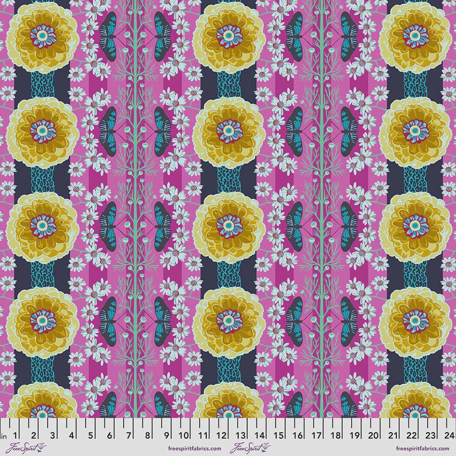 Vivacious Cotton Lawn by Anna Maria / Natural Order - Magenta / Per 25cm